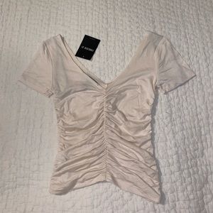 White ruched top